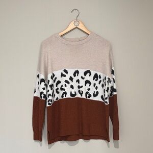 Pink Lily Cream Knit Sweater